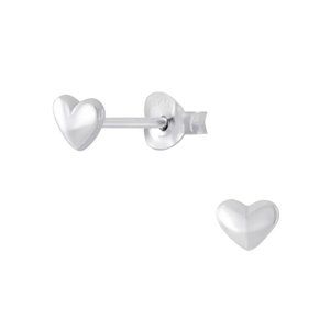 Sterling Silver Heart Stud Earrings